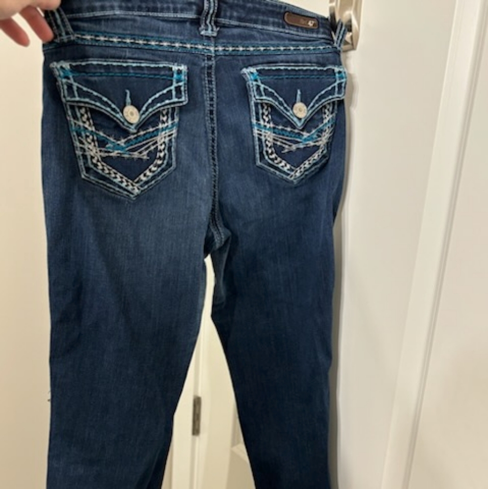 Wrangler Rock 47 Bootcut Jeans 29x34, Embroidered Pockets